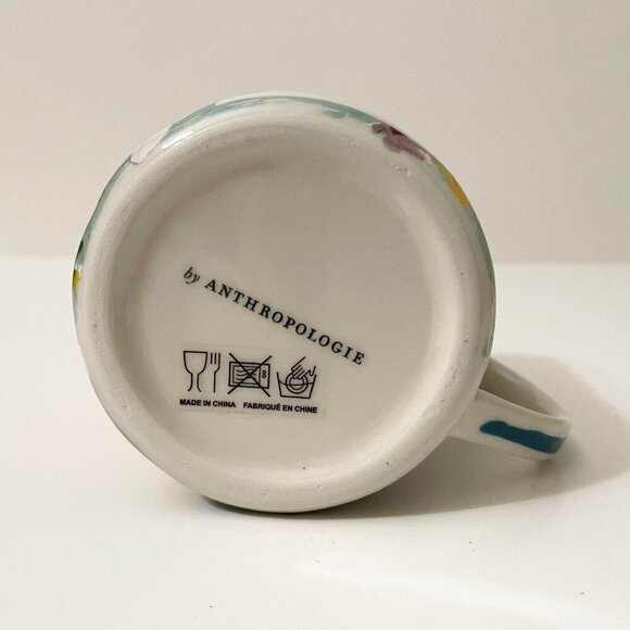 Anthropologie Floral Mug Monogram  Letter D Cup - Picture 10 of 12